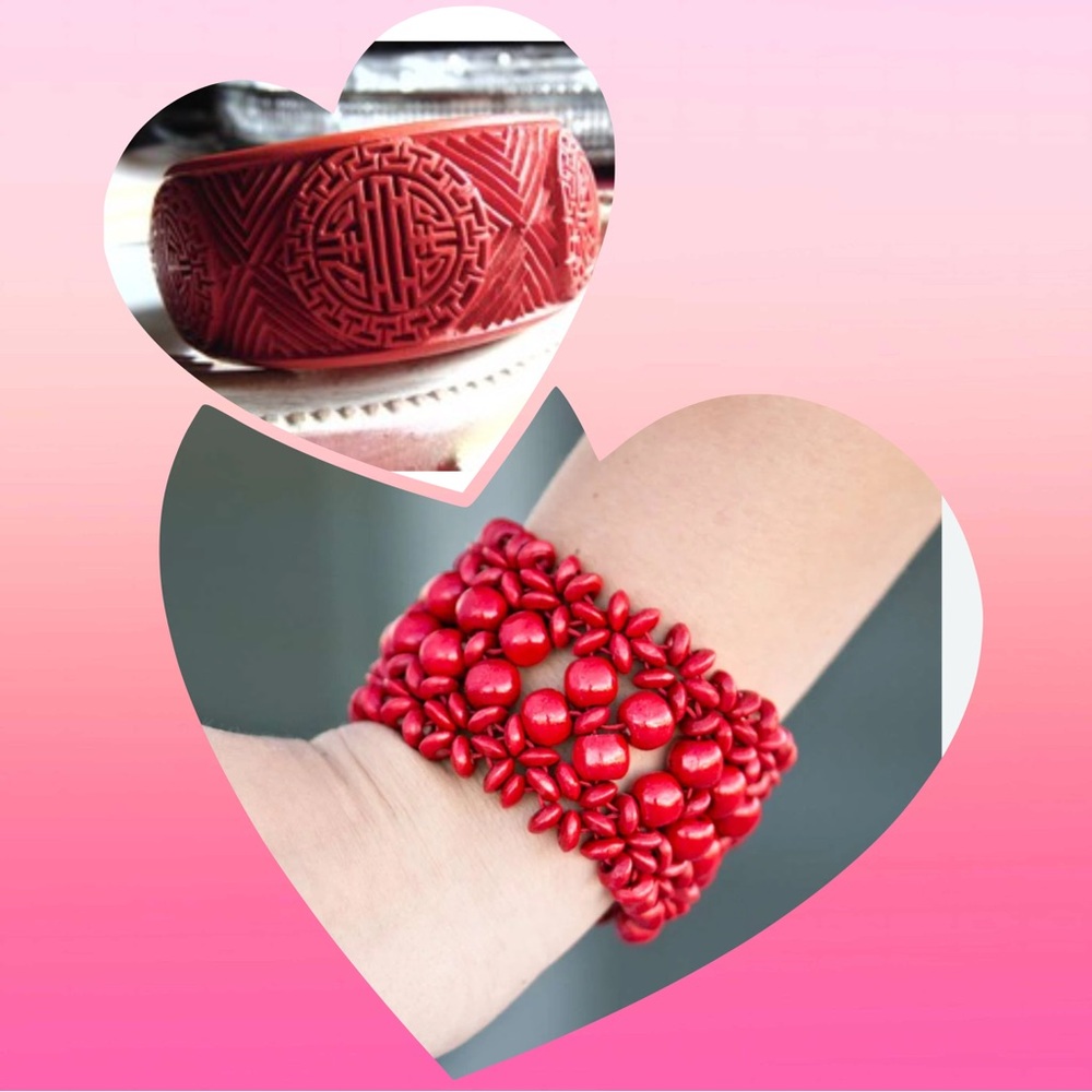 2 Red Bracelets
